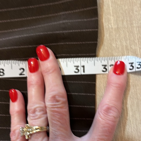 Star City brown pants with pink pin stripes. Size 11. Waist 16.5” Inseam 31.5” - Picture 9 of 10